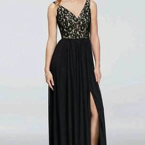 Black Lace/Nude Formal Dress